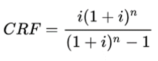 Capital recovery factor formula