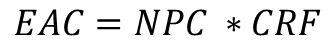 Equivalent annual cost formula