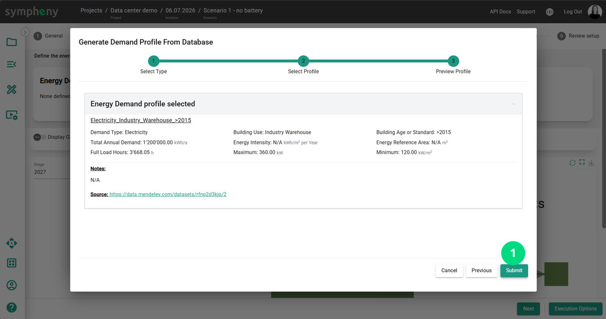 Profile source information