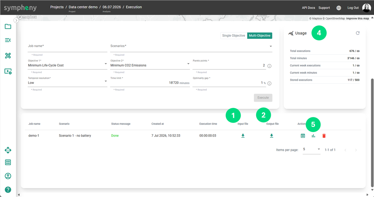 Opening the interactive results dashboard