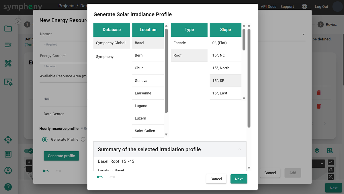 Available Resource Area configuration