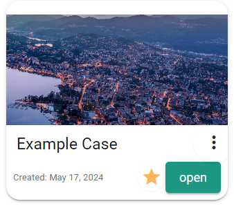 Project actions menu opened from the three-dot button